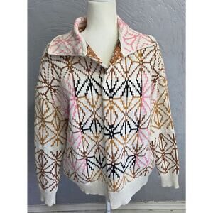 Fate Brand Knit Collared Open Cardigan Sweater Woman's Size Small